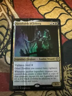 Mtg Magic Foil Dominaria United Ratadrabik Misprint Error Glue Error Card - Image 1