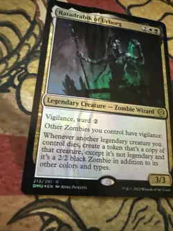 Mtg Magic Foil Dominaria United Ratadrabik Misprint Error Glue Error Card - Image 3