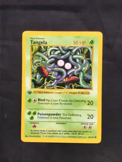 Pokemon Cards: Base Set 1st Edition Common: Tangela 66/102 - Image 1