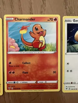 Nintendo Pokemon Charmander 2020, Eevee 2020, Pikachu 2021 Pokemon 3 Card Lot - Image 4