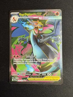 Mega Charizard EX 109/094 SR Full Art Pokemon Card English Phantasmal Flames - Image 1