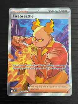 Firebreather 119/094 Phantasmal Flames Full Art NM Pokemon Trading Card - Image 1
