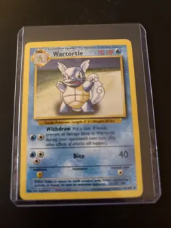 Pokemon TCG Wartortle Base Set, Unlimited Uncommon Card 42/102 - Image 1