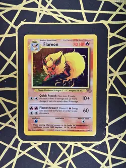 🔥 Flareon 3/64 🔥 Original Holo Rare Jungle Set Pokemon Card WOTC TCG 1999 - Image 1