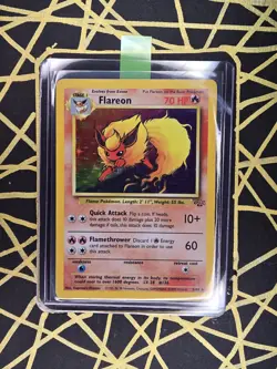 🔥 Flareon 3/64 🔥 Original Holo Rare Jungle Set Pokemon Card WOTC TCG 1999 - Image 2