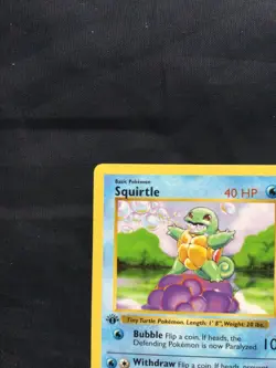 Pokemon Cards: Base Set 1st Edition Common: Squirtle 63/102 - Image 2