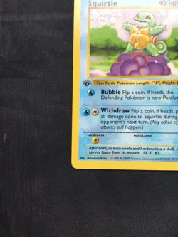 Pokemon Cards: Base Set 1st Edition Common: Squirtle 63/102 - Image 5
