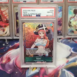 PSA 10 Gem Mint Film Nami OP02 036 Paramount War One Piece Graded Card - Image 1