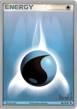 Pokemon Cards TCG Water Energy World Championships 2006 Trading Card TCG - Image 1