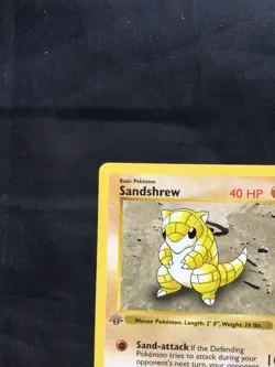 Pokemon Cards: Base Set 1st Edition Common: Sandshrew 62/102 - Image 2
