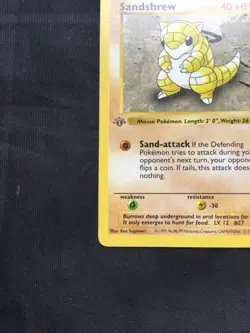 Pokemon Cards: Base Set 1st Edition Common: Sandshrew 62/102 - Image 5