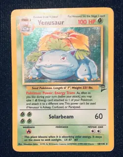 Venusaur 18/130 Base Set 2 Holo Rare WOTC Vintage Pokemon Card MP/HP - Image 1