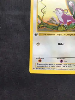 Pokemon Cards: Base Set 1st Edition Common: Rattata 61/102 - Image 5