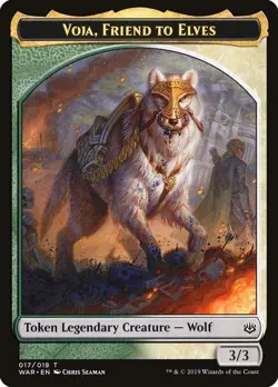 Voja, Friend to Elves 1x TOKEN MtG ENGLISH War of the Spark SP/NM - Image 1