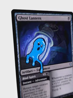 ALTERED - MTG Ghost Lantern Hand Painted Altered Alter - Silly Art - Image 2