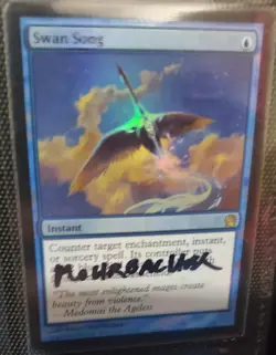 MTG Swan Song Theros Foil SIGNED BY THE ARTIST - Image 1