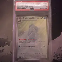 PSA 9 Crabominable - 149/142 - 2024 Pokemon Stellar Crown Mint Illustration Rare - Image 1