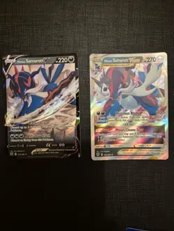 Pokemon Hisuian Samurott V & VSTAR Astral Radiance 101/189 & 102/189 Ultra Rare - Image 1