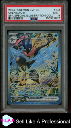GRENINJA EX SFA SPECI4L ILL COLL POKEMON SVP EN-SV BLCK STR PRM 2024 132 PSA 9 - Image 1