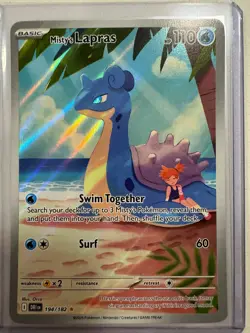Pokemon TCG Destined Rivals Misty's Lapras 194/182 NM Illustration Rare Holo - Image 2