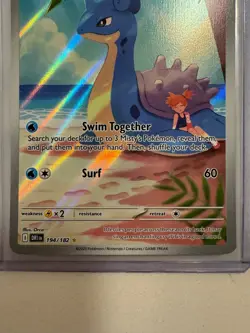 Pokemon TCG Destined Rivals Misty's Lapras 194/182 NM Illustration Rare Holo - Image 3