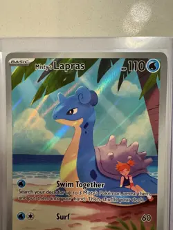 Pokemon TCG Destined Rivals Misty's Lapras 194/182 NM Illustration Rare Holo - Image 5