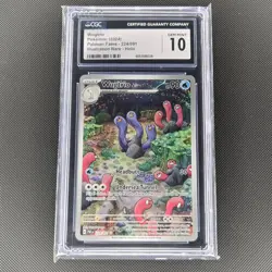 Pokemon Wugtrio Illustration Rare 224/091 Paldean Fates CGC Gem Mint 10 - Image 1