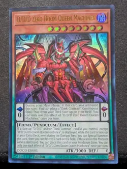 Yugioh D/D/D Zero Doom Queen Machinex DOOD-EN003 Ultra Rare 1st Edition NM - Image 1