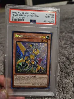 Yu-Gi-Oh! 2023 Revolution Synchron DUNE-AE002 Secret Rare GEM MINT PSA 10 - Image 1