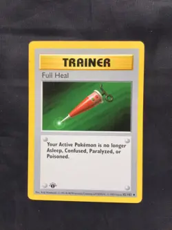 Pokemon Cards: Base Set 1st Edition Uncommon: Full Heal 82/102 - Image 1