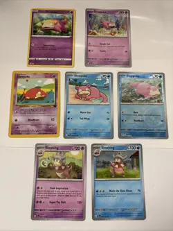 Slowpoke & Slowking 7 Card Bundle Mixed Sets Pokemon TCG - Image 1