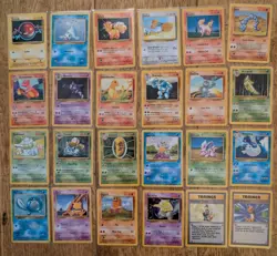 24 Pokemon Base Set Cards 1998 Bundle Rare - Image 1