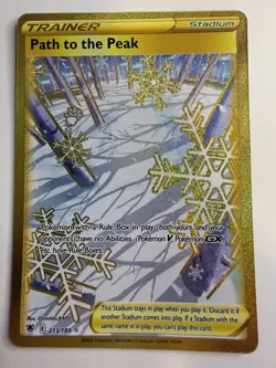 Pokemon TCG Path to the Peak Gold Secret Rare Card 213/189 Astral Radiance - Image 1