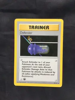 Pokemon Cards: Base Set 1st Edition Uncommon: Defender 80/102 - Image 1