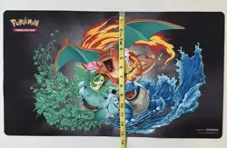 2019 Pokemon Trading Card Game Play Mat Charizard Blastoise Venasaur - Image 5
