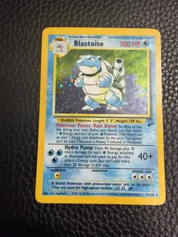 Pokemon Base Set 2 Blastoise Holo Rare Card 2/130 - MP - Image 2