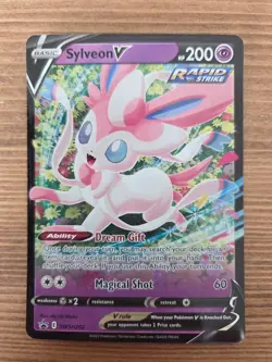 Lot of 2 Pokemon Sylveon V Full Art Holo Cards - V 074/203 & V Promo SWSH202 - Image 4