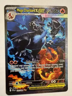 Mega Charizard X ex 125/094 Me02: Phantasmal Flames Holo pokemon card - Image 1