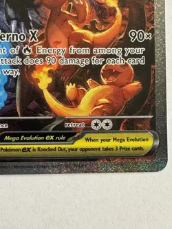Mega Charizard X ex 125/094 Me02: Phantasmal Flames Holo pokemon card - Image 5