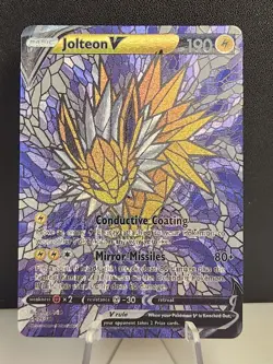 Jolteon CUSTOM Stained Glass Holo Van Gogh Shiny Unbranded Card For Display Only - Image 1