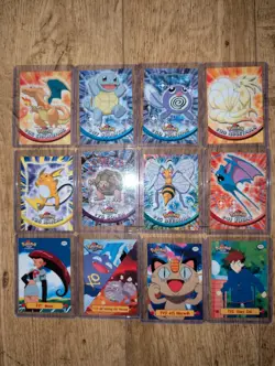 12 x Rare Topps Pokemon Vintage Cards Inc Film TV Editions 1998 Charizard - Image 1