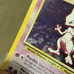 Pokemon Mewtwo TCG Base Set 2 Holo Card 10/130 Unlimited Holo Rare MP - Image 4