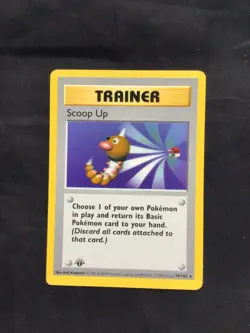 Pokemon Cards: Base Set 1st Edition Rare: Scoop Up 78/102 - Image 1