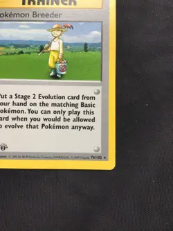 Pokemon Cards: Base Set 1st Edition Rare: Pokemon Breeder 76/102 - Image 4