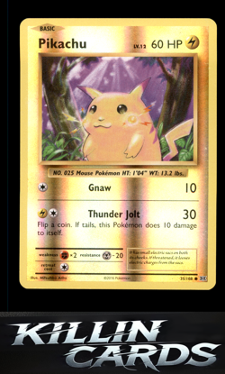 Reverse Holofoil Pikachu 35/108 Pokemon Common XY - Evolutions Card NM - Image 1