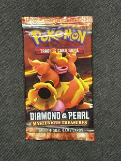 SEALED Diamond & Pearl Mysterious Treasures Pokemon Card Booster Pack - Image 2