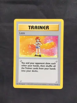 Pokemon Cards: Base Set Shadowless Rare: Lass 75/102 - Image 1