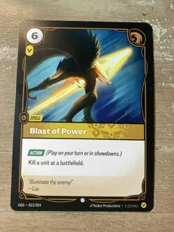 Blast Of Power Riftbound Origins TCG Card NM Proving Grounds Exclusive - Image 1