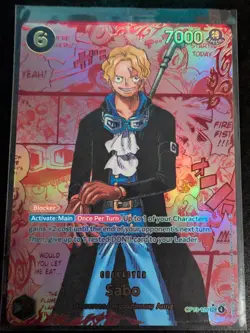 Sabo Red OP13-120 SEC Manga Alt Art Carrying on His Will One Piece Card - Eng - Image 1