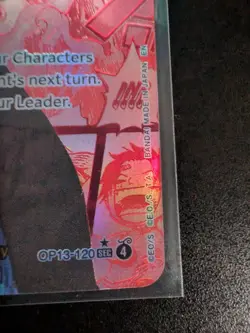 Sabo Red OP13-120 SEC Manga Alt Art Carrying on His Will One Piece Card - Eng - Image 3